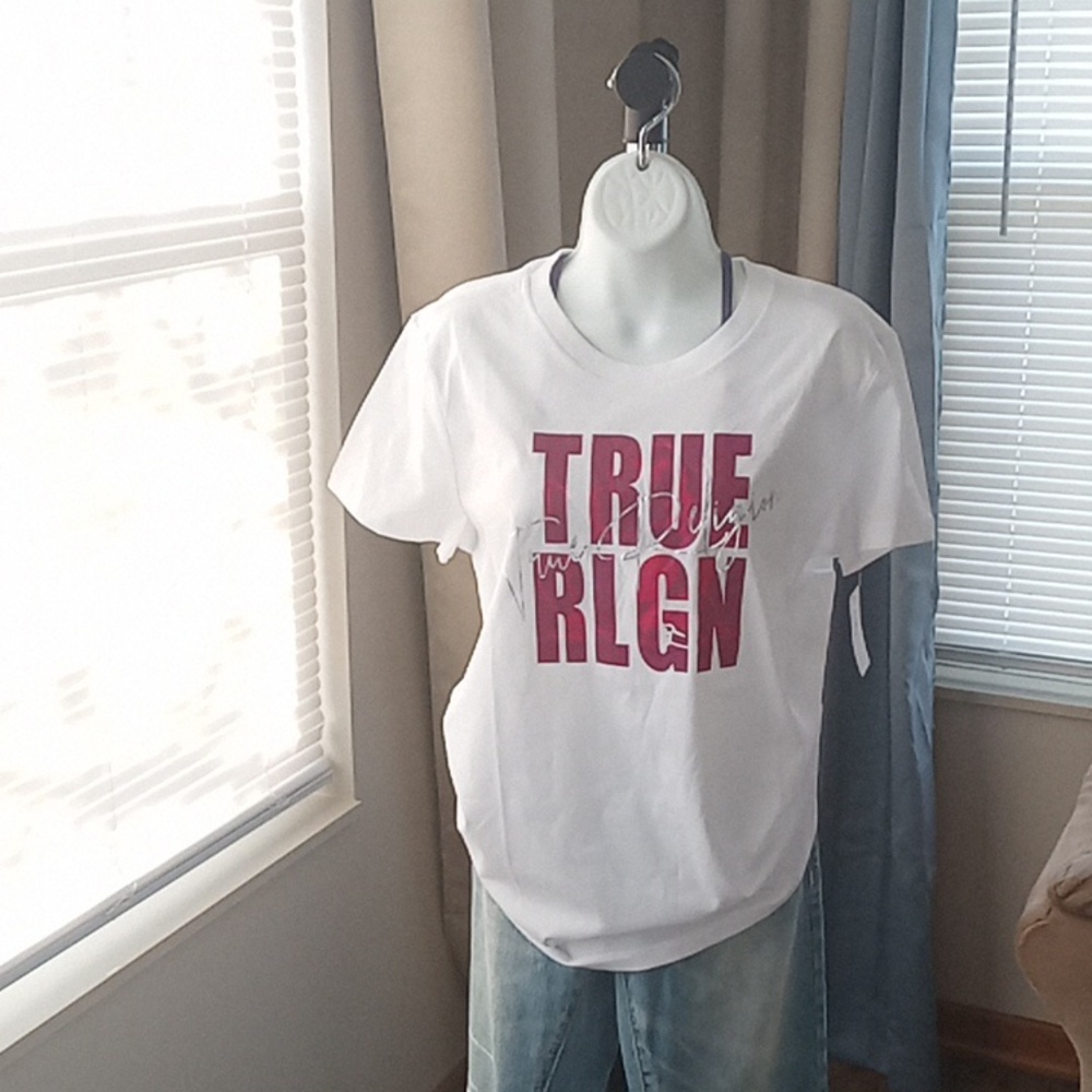 TRUE RELIGION cotton crew neck graphic short sleeve t-shirt size 2X